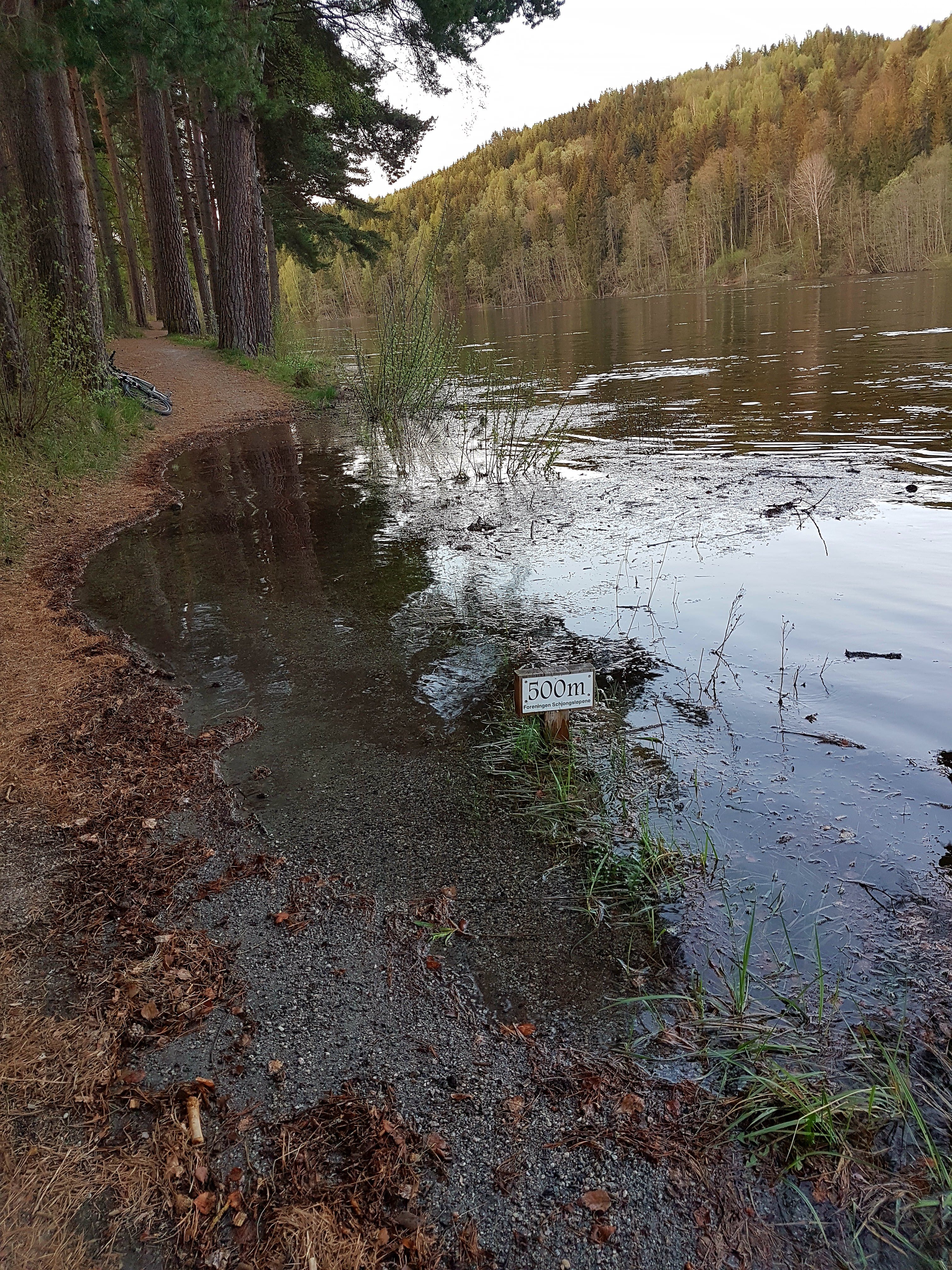 Liten endring av løypetraseen, men kontrollmålt!